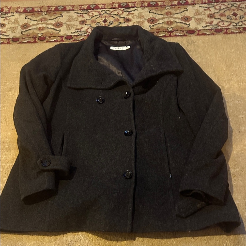 Ricki's Charcoal Double-Breasted Pea Coat
